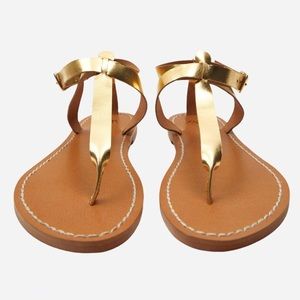 🌸New🌸 Zara Flat Laminated Leather sandals 6.5-9